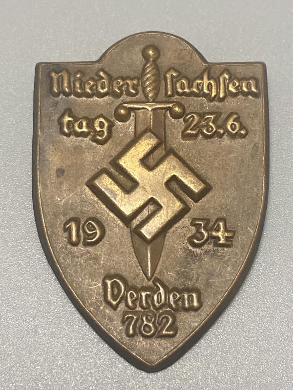 Neidersachsen Tag 23.6.1934 Verden 782 Day Badge
