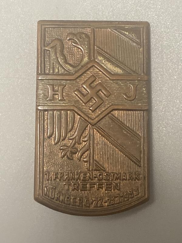 Rare HJ 1.Franken-Ostmark Treffen Nürnberg 22-23.7.1933