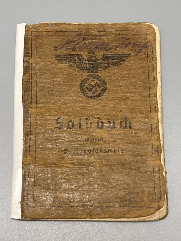 German Army Soldbuch Gefreiter Hüber Pz.Gren.Regt.304 (2nd Panzer Division) Radf.Ers.Btl.11