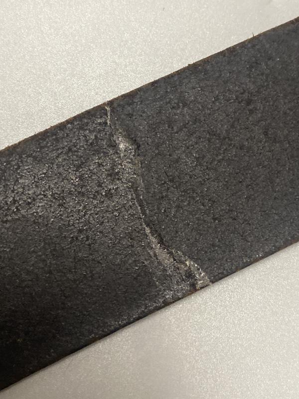 Black Leather German Army Combat Belt 110cm 1943 Dated