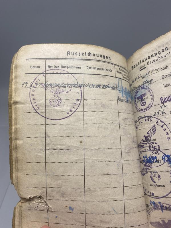 German Army Sonderfuhrer Josef Schtapsky Wounded Northern France 1944