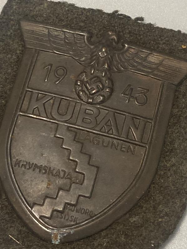 German Army Kuban Shield With Backing