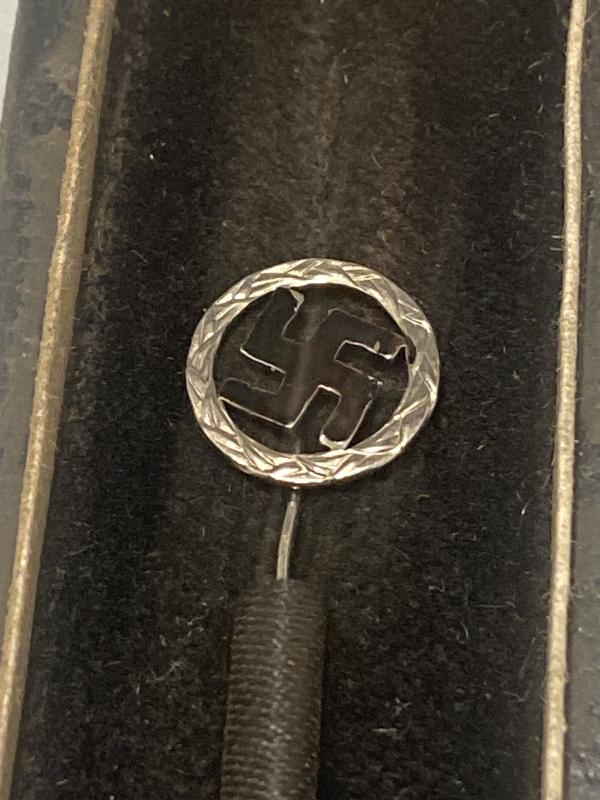 Private Purchase Female Silver Swastika Stick Pin Godet & Sohn Berlin