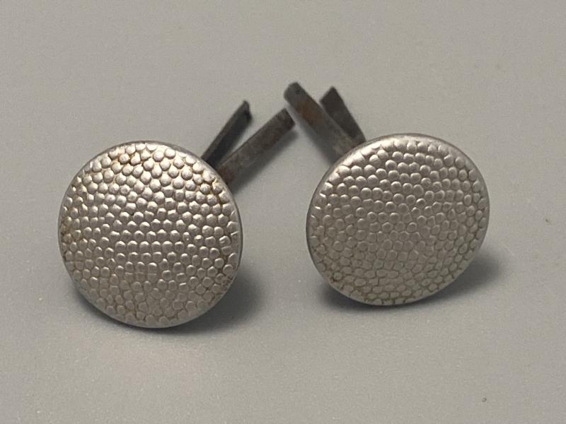Pair of Pin Fix Buttons German Visor Cap