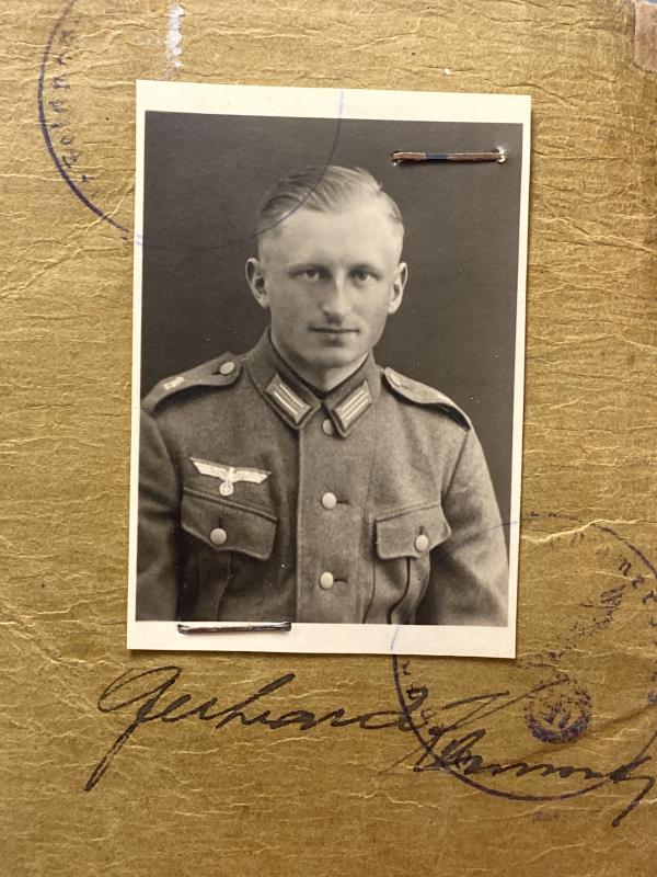 German Army Soldbuch Obergefreiter Klement 243 Infantry Division Normandy