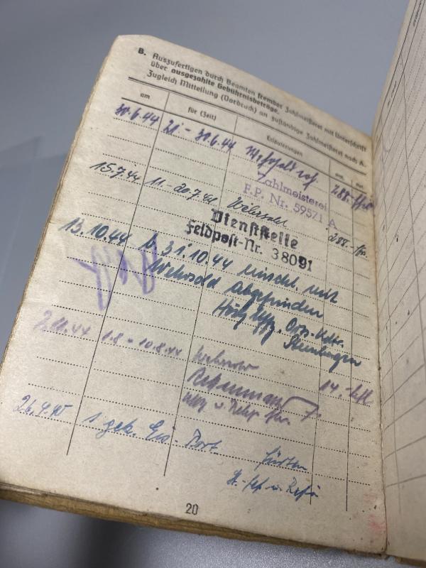 German Army Soldbuch Obergefreiter Klement 243 Infantry Division Normandy