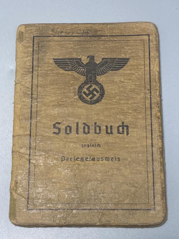 German Army Soldbuch Gefreiter Johannes Warnecke Stamm.Kp.KF.Ers.Abt.26.