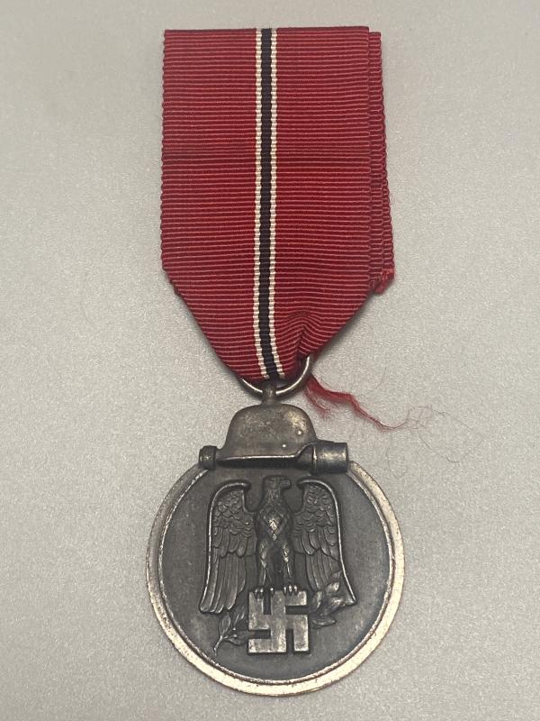 Eastern Front Campaign Medal Unmarked Variant With Ribbon