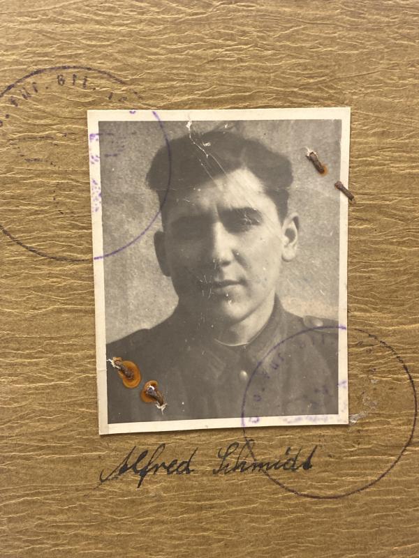 German Army Soldbuch Obergefreiter Alfred Schmidt Western Front 1944-45