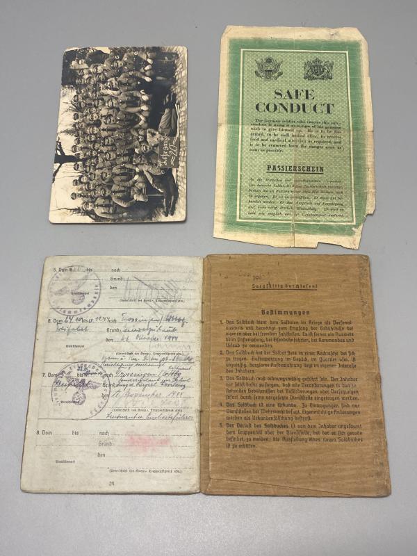 German Army Soldbuch Gefreiter Joachim Birk Landschutz Ers.Batl.5