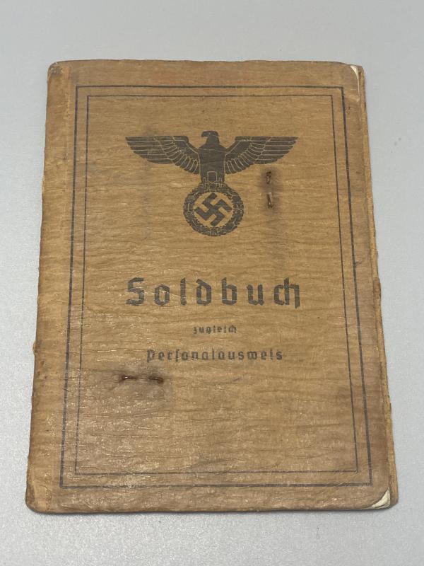 German Army Soldbuch Gefreiter Joachim Birk Landschutz Ers.Batl.5