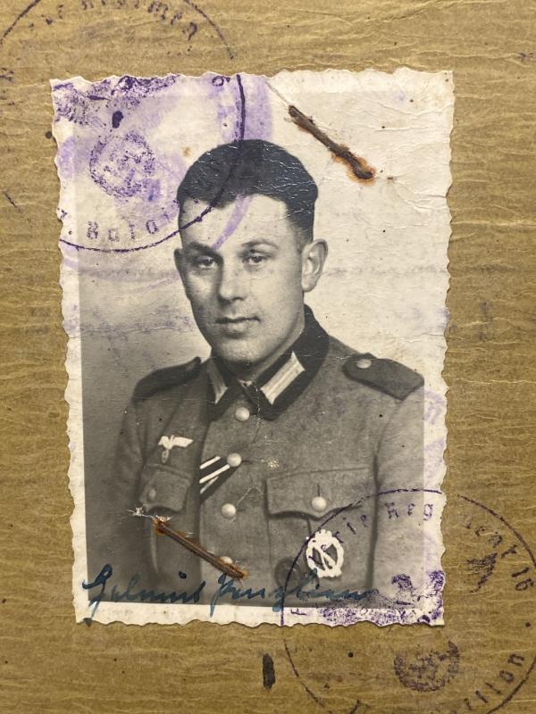 German Army Soldbuch Stabsgefreiter Helmut Penzlin Grenadier Regt 16 Kreta, Balkans, Sevastopol