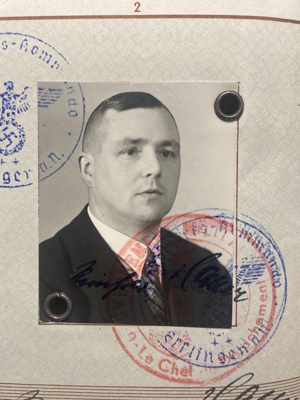 German Army Wehrpass Rheinhold Haller WW1 & WW2 Service