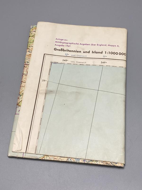 Huge Map Great Britain & Ireland 1:1000000 German Army 1941