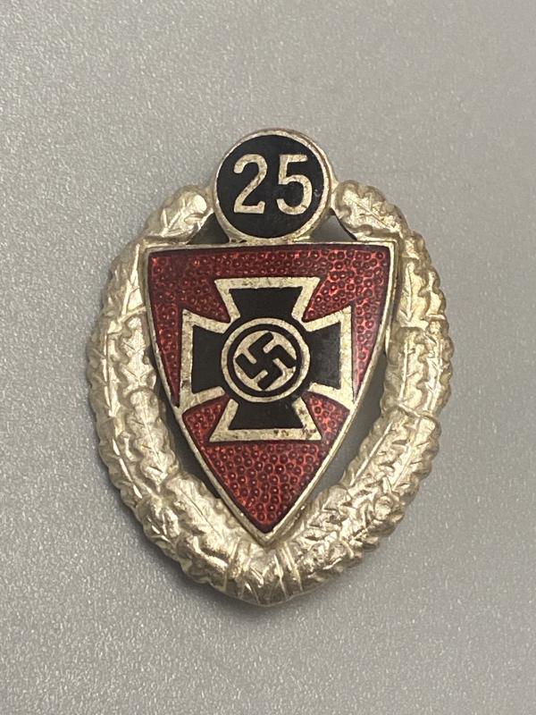 Third Reich NSRKB Veteran Badge 25 Year