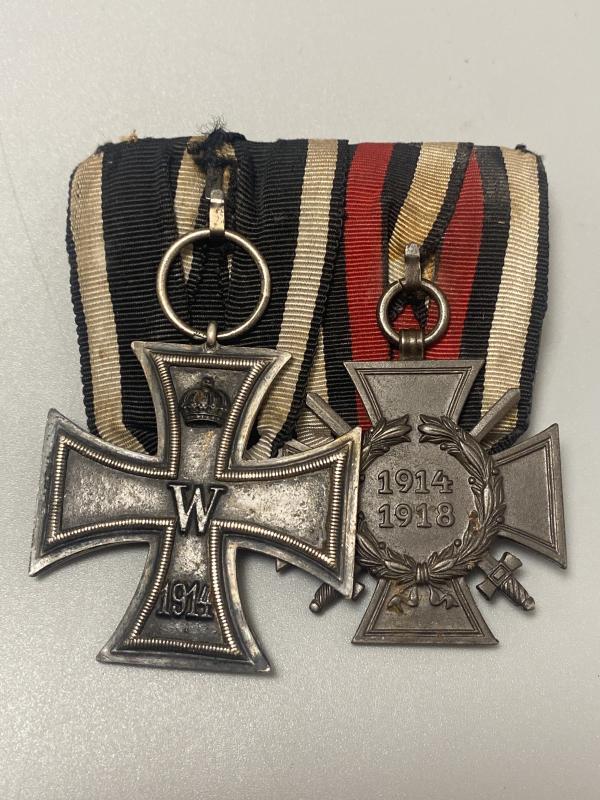 WW1 Iron Cross Second Class Hindenburg Cross Medal Spange