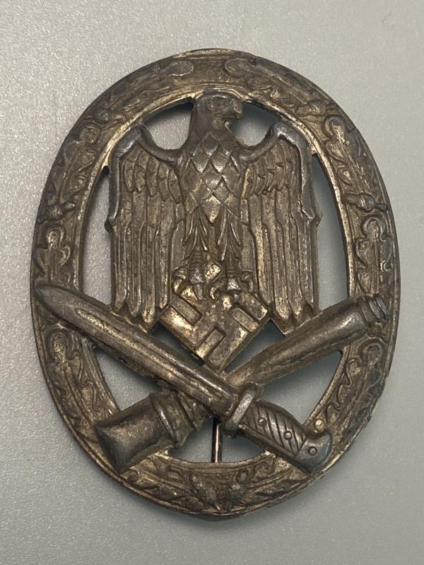 General Assault Badge in Silver Unmarked Rudolf Karneth