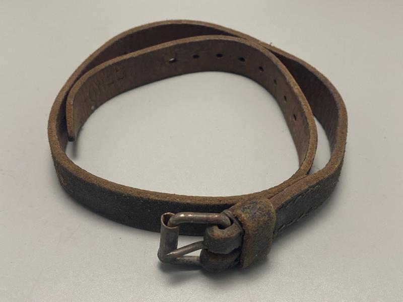 45cm Black Leather Equipment Strap Marked Juergens 1941