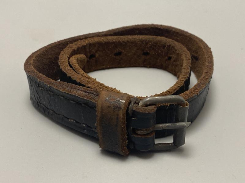 45cm German Black Leather Equipment Strap