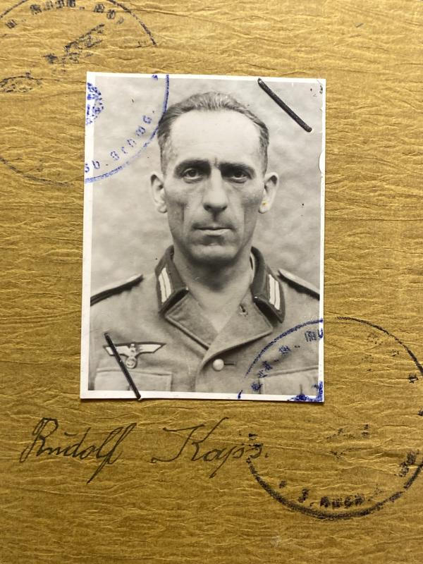 German Army Soldbuch Obergefr Rudolf Kaps Fahr.Ers.Abt.4