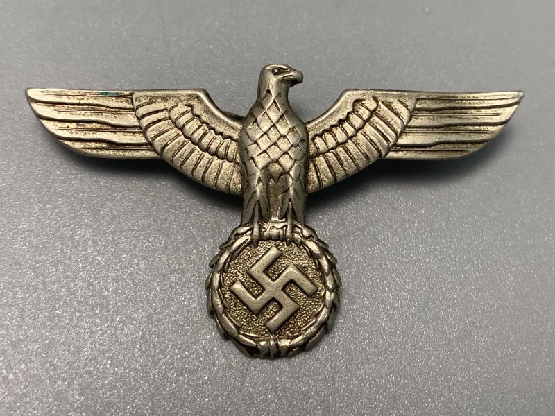 First Pattern Nickel Heer Visor Cap Eagle With Prongs