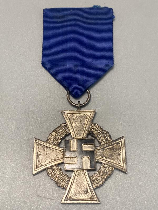 German 25 Year Service Cross Enamel Award With Ribbon