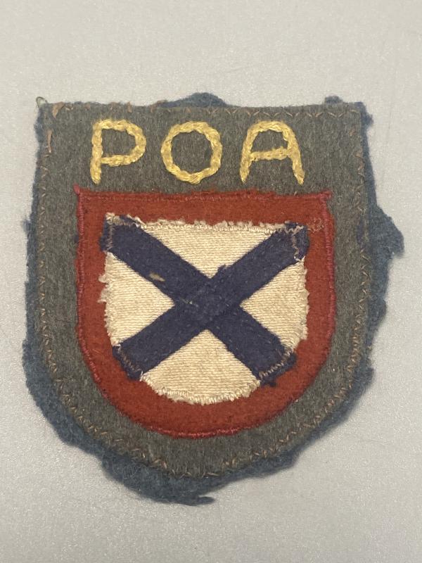 Superb Field Made Russian POA Volunteers Arm Shield “Cut Off”