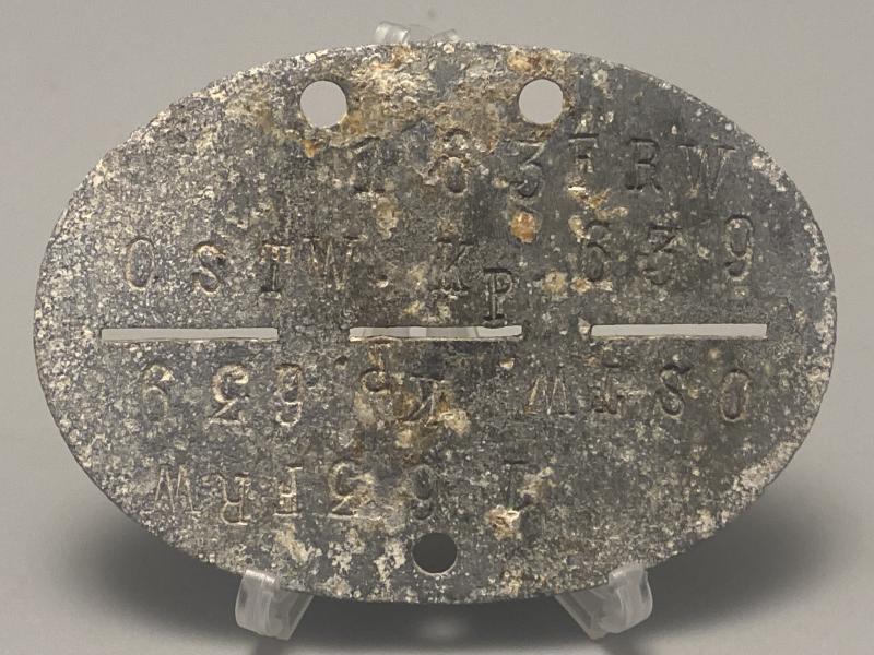 German Army Ukrainian Volunteer ID Tag FRW.OSTW.Kp.639