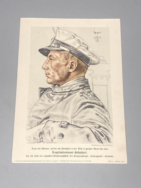 Kapitänleutnant Schuhart Wolfgang Willrich VDA Leaflet