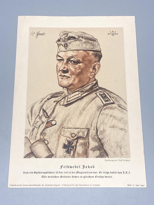 Feldwebel Jakob Wolfgang Willrich VDA Leaflet