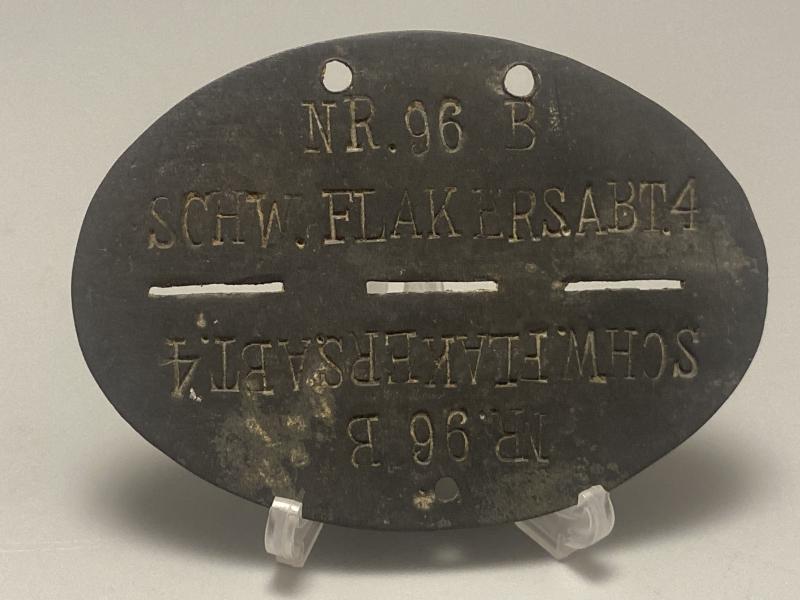 German ID Disc SCHW.FLAK.ERS.ABT.4
