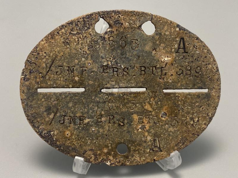 German Army ID Disc Jnf.Ers.Btl.389 217th Infantry Division