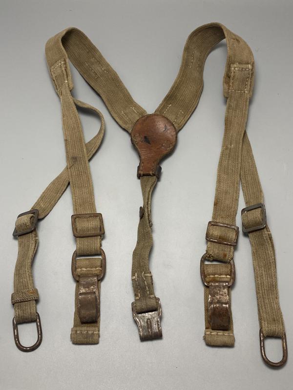 German Army Canvas Y Straps Top Condition