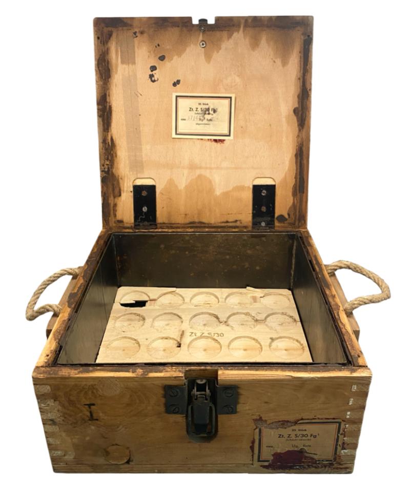 1941 Dated Flak Artillery Fuse Box With Tray!