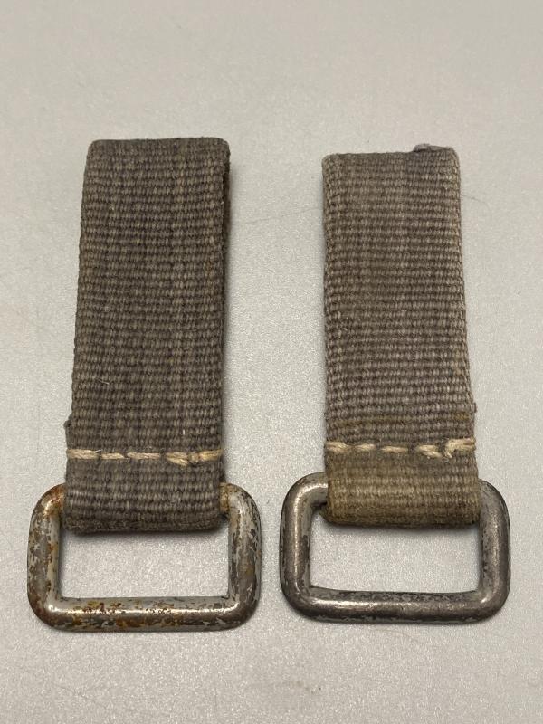 Rare Luftwaffe DAK Blue Webbing D Rings Pair