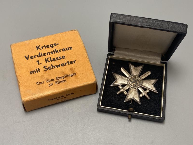 War Merit Cross With Swords 1st Class Friedrich Orth Cased & Boxed