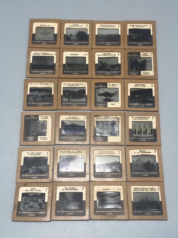 Collection of 24 Third Reich Projector Slides “Für Deutschlands Freiheit!”