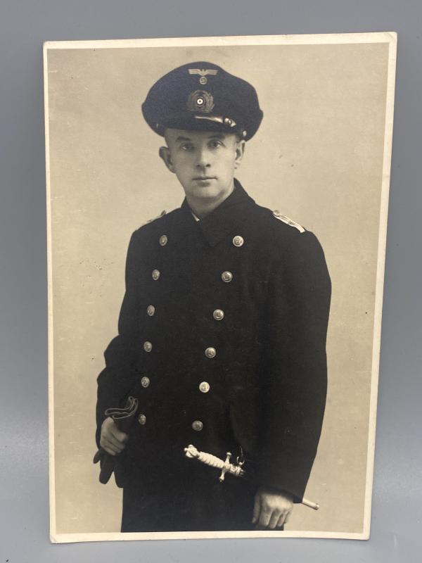 Kriegsmarine Kapitan Studio Portrait Postcard Size