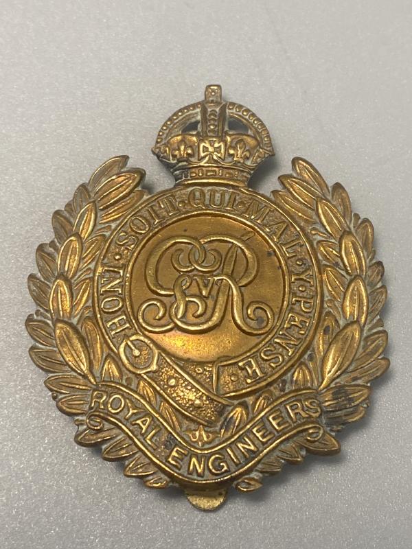 WW1 Economy Royal Engineers Cap Badge