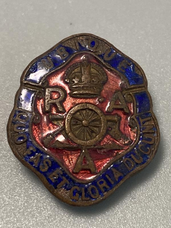 WW1 Royal Artillery Association Lapel Badge