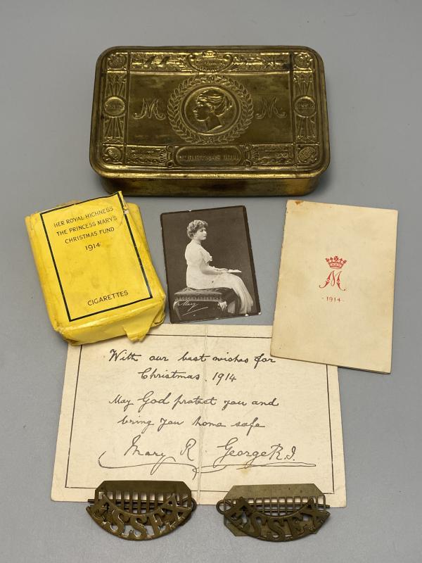 WW1 Queen Mary Gift Tin 1914 With Contents