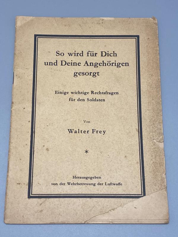 Luftwaffe Support Service “How We Will Care For Your Family” Printed in Berlin