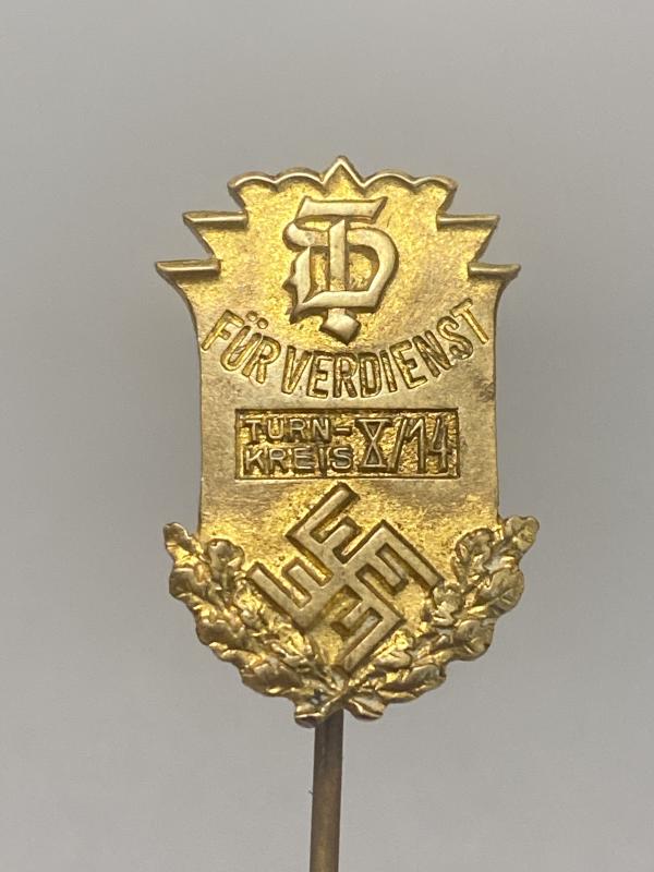 Third Reich “Für Verdienst” Turnkreis X/14 Gymnastics Stick Pin