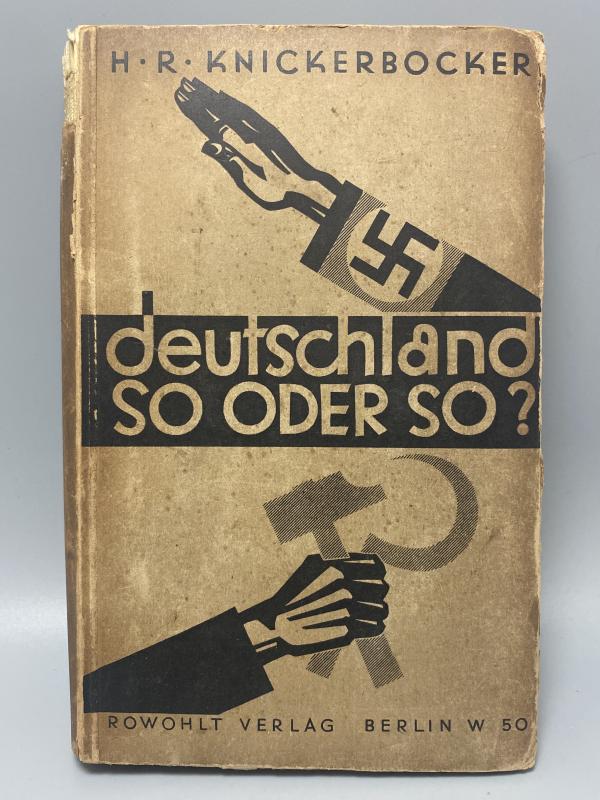 “Deutschland So Oder So?” H.R. Knickerbocker 1932 Print