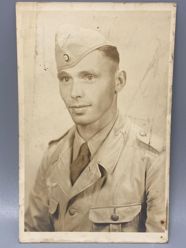 WW2 German Luftwaffe DAK Soldier Postcard Photo