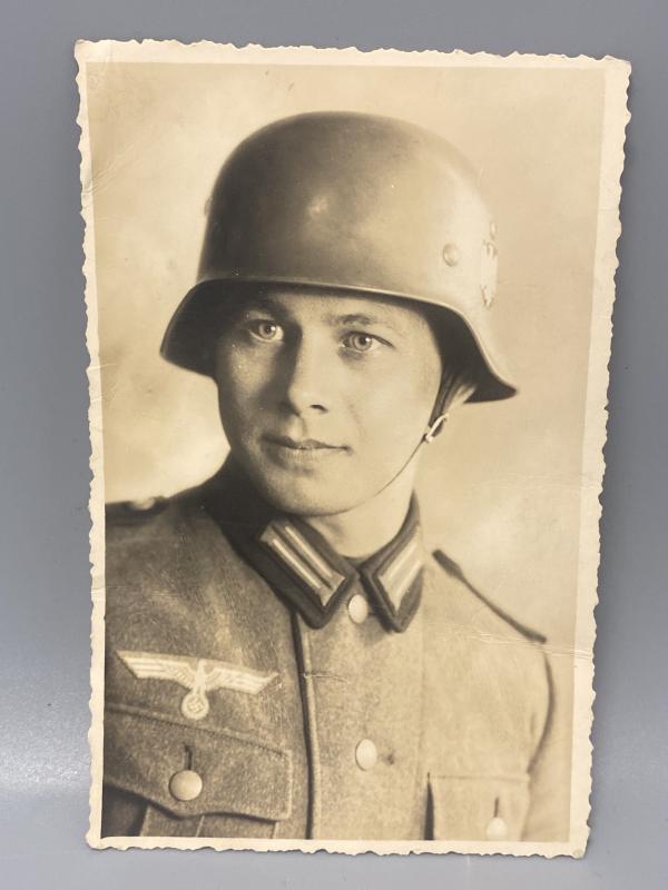 WW2 German Soldier Jager.Rgt.82 Dated 1937 Postcard Photograph