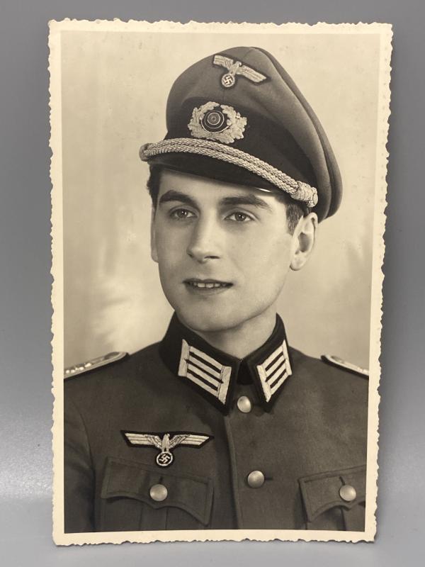 WW2 German Army Officer Postcard Size Photograph