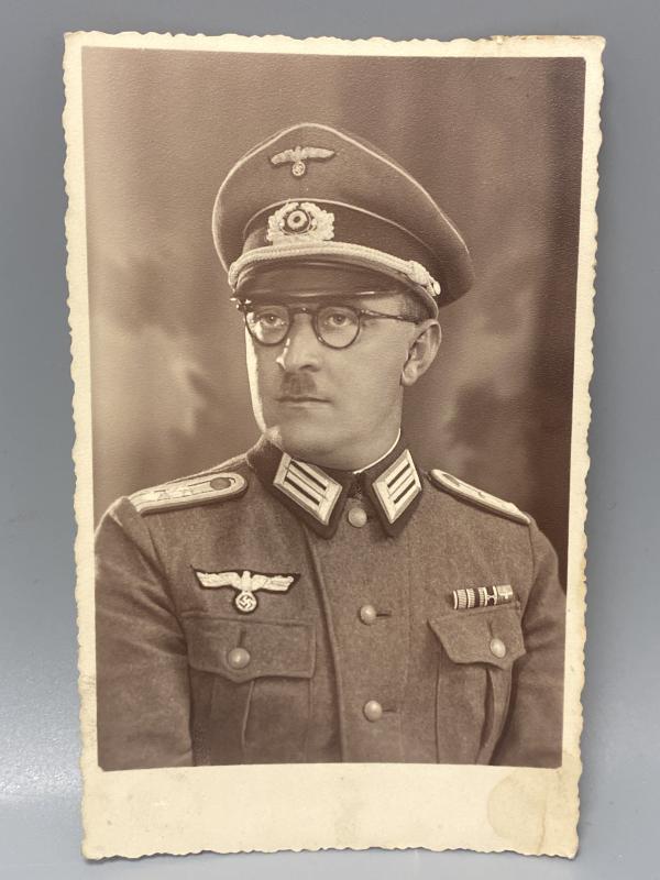 WW2 German Army Administration Officer Postcard Size Photograph