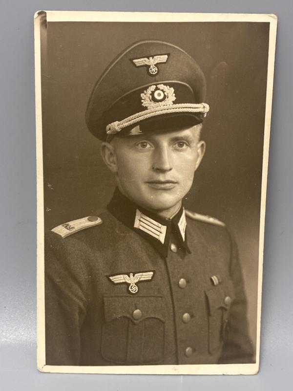 WW2 German Army Officer Postcard Portrait