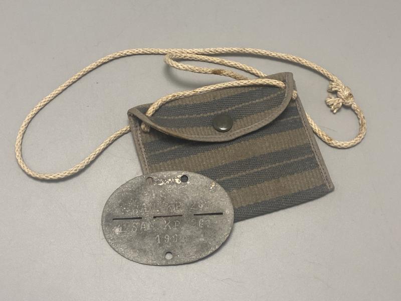 German Army ID Disc With Pouch Sanitat Kompanie 267 Medic